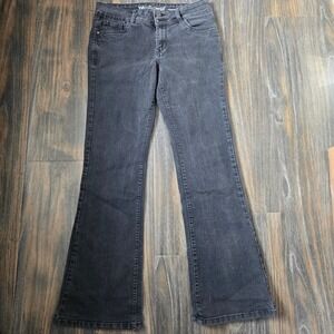 Wallflower Juniors Charcoal Gray Flared Bootcut Jeans Size 7